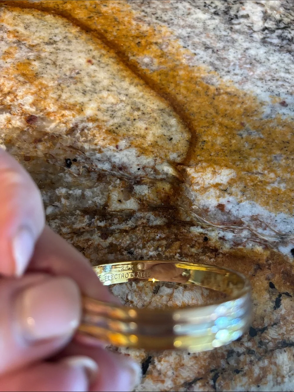 Vintage Three Tone Magnetic Cuff Bracelet - Gold & Silver&Copper L/XL